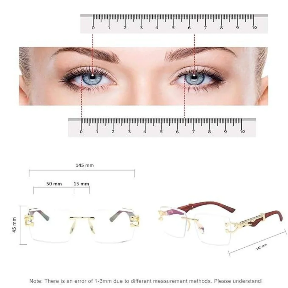 Womens Fashion New Sunglasses Frameless, Designer Inspired Brown Gradient Lens